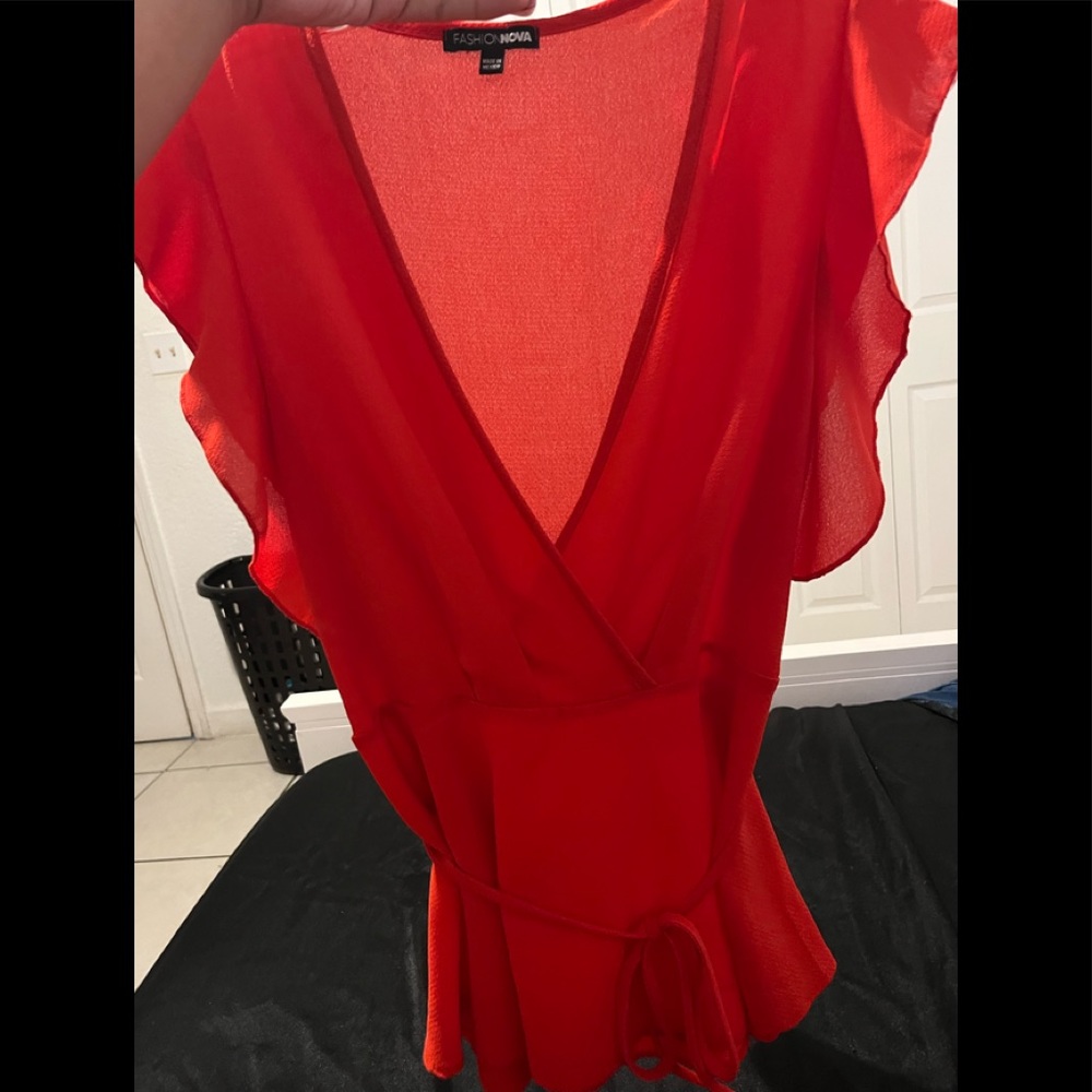NWOT Red Dressy Blouse